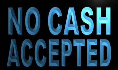 No Cash Accepted Neon Light Sign